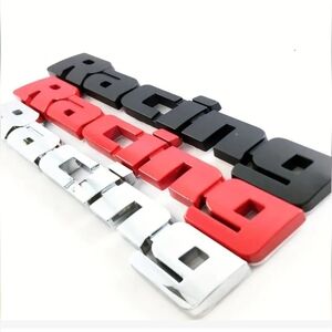 Metal Racing car badge emblem 5"